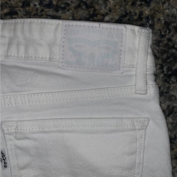 Levi Strauss 711 Skinny White Denim Jean Sz 25 Neutral Versatile Chic - Picture 3 of 5